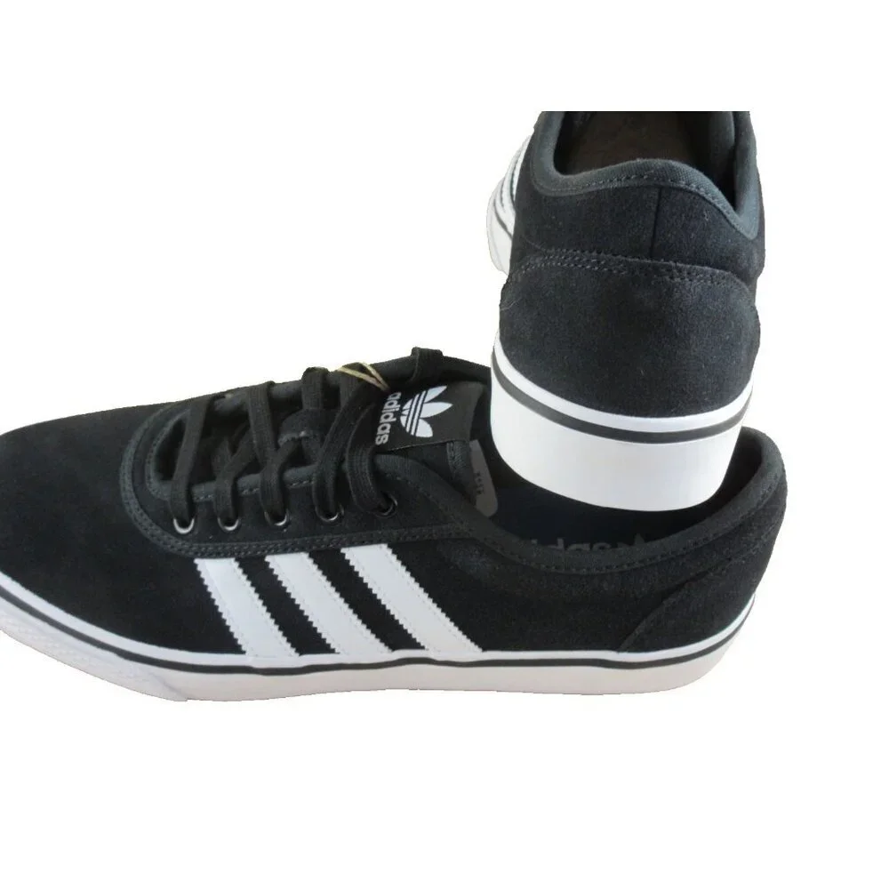 Adidas Men's Adi Ease Classic Skate Shoes Core Black White Striped Size 9.5 NIB